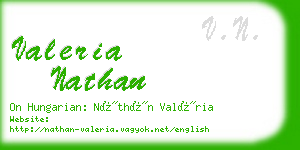 valeria nathan business card